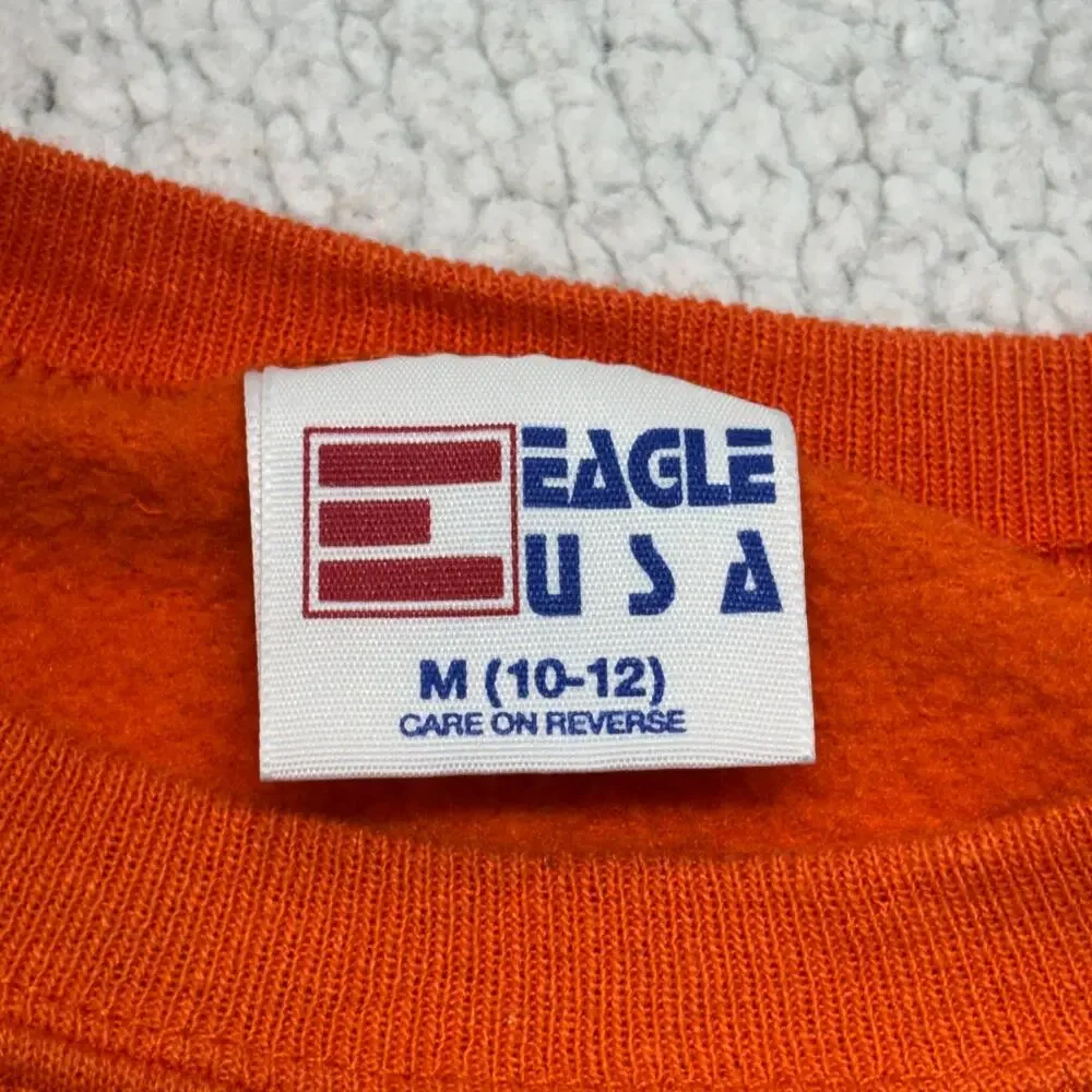 Vintage Tiger Cub Scouts Sweatshirt Youth Medium Orange Uniform Scouting USA